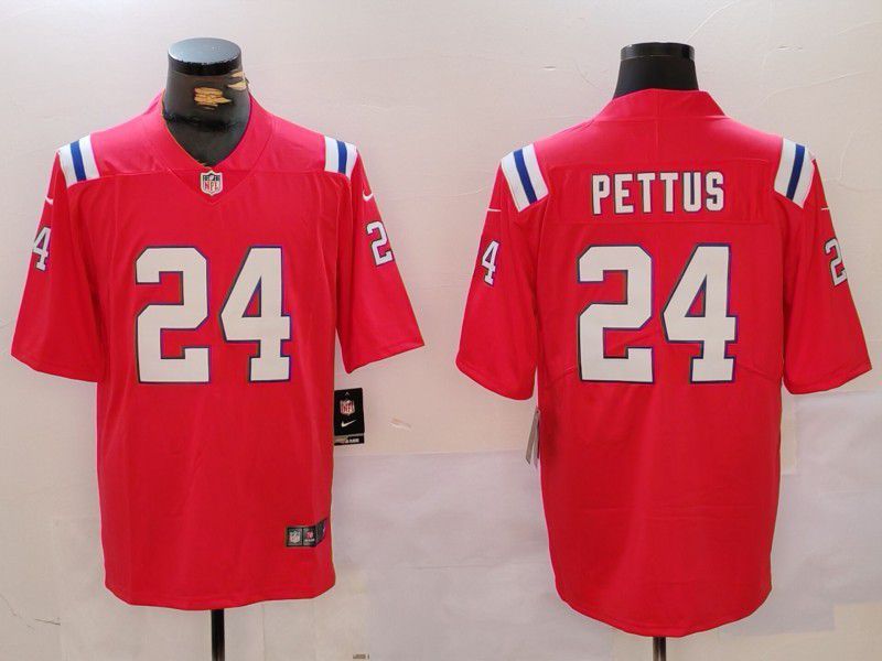 Men New England Patriots #24 Pettus Red 2024 Nike Vapor Limited NFL Jersey style 1->indianapolis colts->NFL Jersey